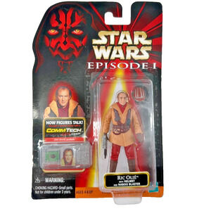 STAR WARS Episode 1 Ric Olie Figure W/ Helmet Naboo Blaster Commtech Chip Sealed